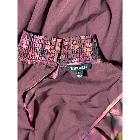 NEW Steve Madden Womens Floral Maxi Dress Ruffle Sleeveless Boho Chic Romantic - Picture 12 of 12